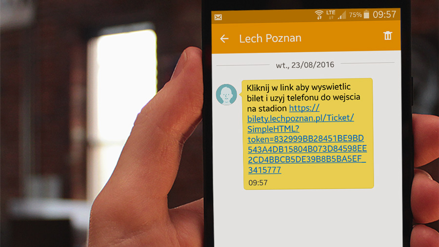 Bilet na mecz SMS Lech Poznań